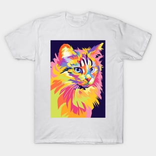 Cat Wpap Pop Art T-Shirt